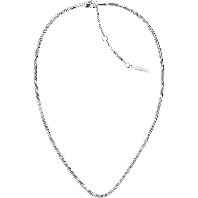 Calvin Klein collar de cadena para mujeres, color plateado, modelo 35700002, acero inoxidable, sin piedra preciosa