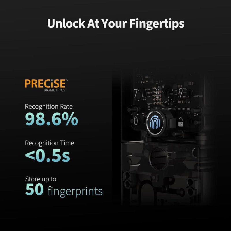 Cerradura inteligente Aqara U100 sin llave, compatible con Apple HomeKit, Alexa, Google e IFTTT, con teclado táctil y Bluetooth