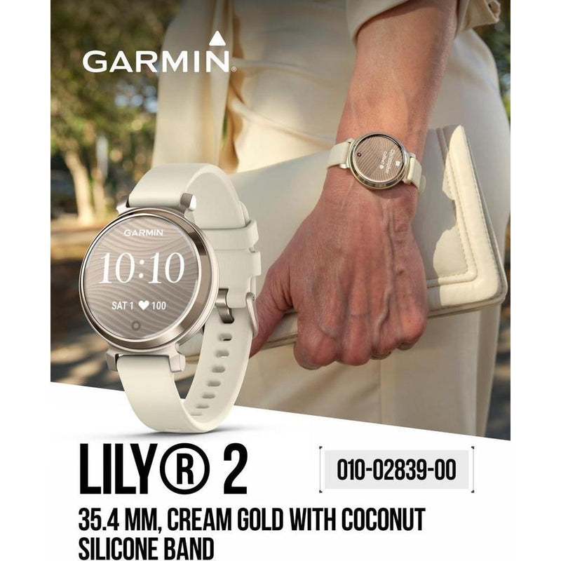 Garmin Lily 2 Smartwatch Pequeño, Monitoreo De Salud Y Bienestar, Batería Hasta 5 Días