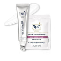 RoC Derm Correxion Lip Volumizer, tratamiento labial con ácido hialurónico y vitamina E, incluye crema suavizante de ojos