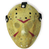 Máscara Cosplay Halloween de terror con diseño de hockey en color amarillo, ideal para disfraces y fiestas temáticas
