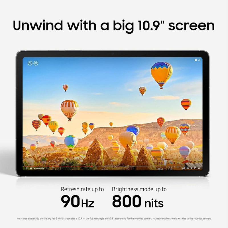 Samsung Galaxy Tab S10 FE Tablet Android 128GB WiFi Pantalla Grande Batería Duradera Resistente al Agua con S Pen Azul