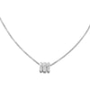 Calvin Klein Collar de perno de acero inoxidable para hombre, estilo moderno con herrajes hexagonales, color plata