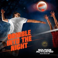 Pelota de voleibol iluminada que brilla en la oscuridad