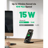 INIU Cargador inalámbrico rápido de 15W, certificado Qi, compatible con iPhone y Samsung, con luz adaptativa para dormir