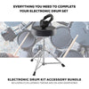 Alesis Drum Essentials Bundle – Paquete completo de accesorios de batería eléctrica con trono de batería y auriculares en la oreja