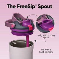Owala FreeSip Sway Botella térmica de acero inoxidable con boquilla dual, para viaje, escuela y deporte, sin BPA, a prueba de fugas
