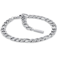 Calvin Klein Pulsera de Cadena Enlazada para Mujer, Acero Inoxidable, Sin Piedra Preciosa, Color Plata, Modelo 35700003