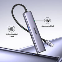 UGREEN Revodok 105 USB C Hub Adaptador multipuerto HDMI 4K, entrega de energía 100W, 3 puertos USB-A para MacBook Pro/Air, iPad Pro