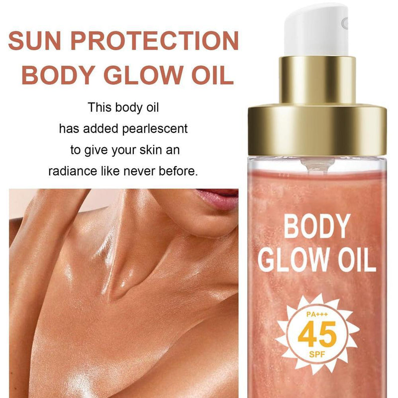 Body Glow Aceite Corporal SPF 45 Protector Solar con Brillo 110ml