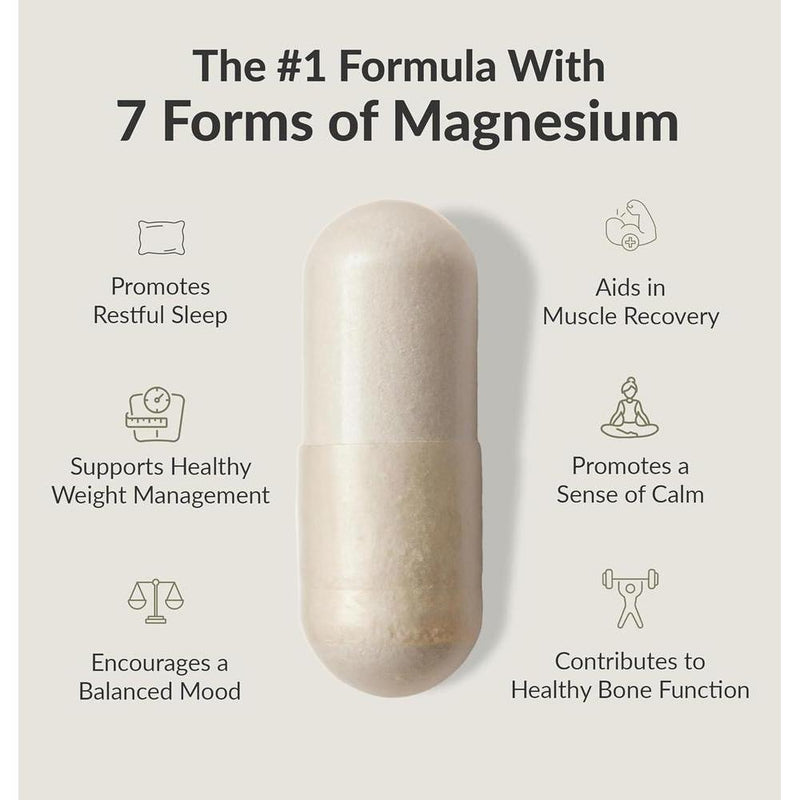 BIOptimizers Magnesium Breakthrough con 7 Formas: Glicinato, Malato, Citrato - Apoyo para Sueño y Función Cognitiva