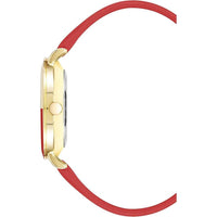Reloj de pulsera para mujer de Nine West con movimiento de cuarzo japonés, correa de cuero sintético y esfera color champán