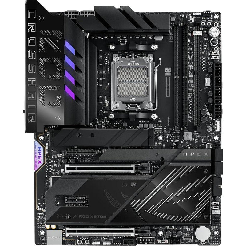 ASUS ROG Crosshair X870E APEX Motherboard con Advanced AI, DDR5, Wi-Fi 7, DIMM.2, PCIe 5.0 y USB4 para alto rendimiento