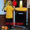 Decoraciones de Halloween para exteriores, animatrónica de tamaño real con globo brillante y sensor activado por sonido