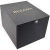 Bulova Reloj de cuarzo con calendario de 3 manecillas para hombre, esfera estampada, estilo clásico de acero inoxidable
