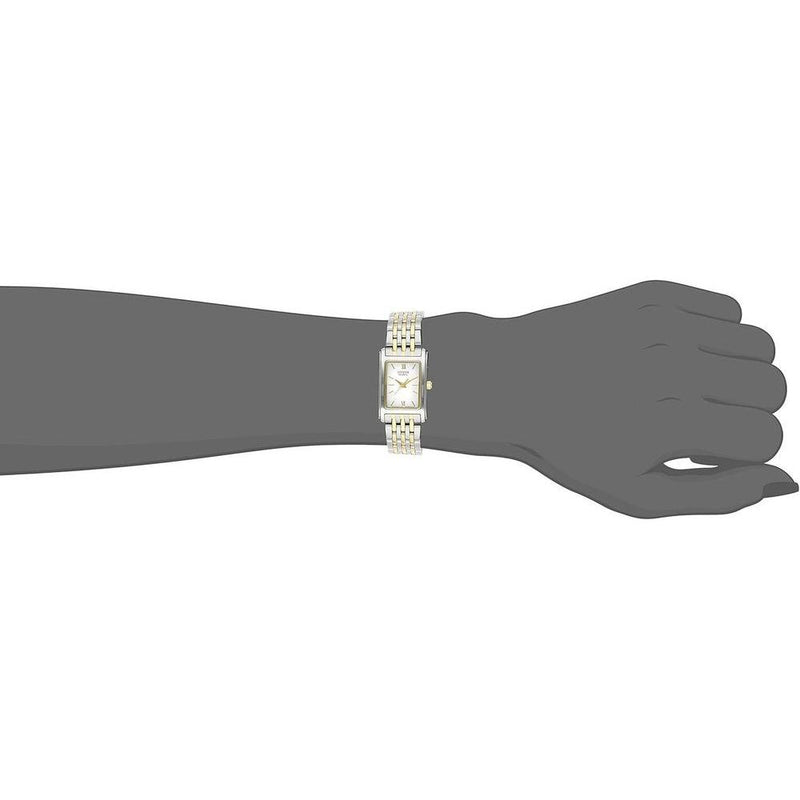 Reloj de cuarzo para mujer Citizen de acero inoxidable, diseño clásico elegante y resistente al agua, sin calendario