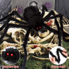 Telaraña de Halloween con araña gigante, espeluznante decoración para exteriores e interiores, ideal para fiestas