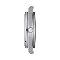 Reloj de vestir Tissot PRX para hombre con carcasa de acero inoxidable 316L, color gris, resistente al agua