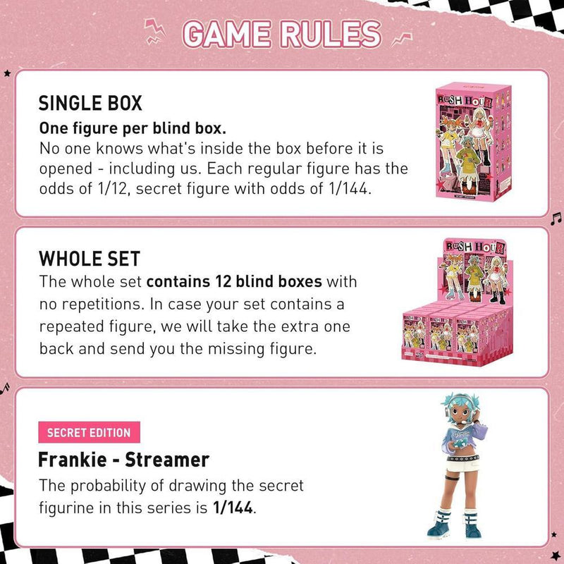 Figuras Coleccionables POP MART Peach Riot Rush Hour, Diseño Aleatorio, Ideal para Decoración y Regalos
