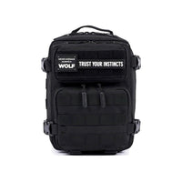 WOLFpak Mochila Mini Negro de Material Resistente al Agua y Personalizable para Uso Diario y Viajes