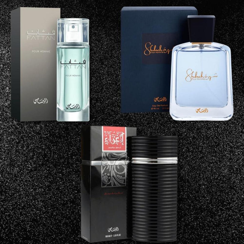 RASASI Fattan colección de perfumes masculinos: Fattan, Shuhrah y Egra