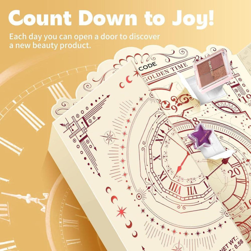 Glam Code Calendario de Adviento de Maquillaje 2025 con 24 sorpresas, set de regalo para mujeres y adolescentes