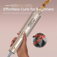 Rizador Automático Rotativo Mejorado TYMO CurlPro Plus con Barril Largo para Cabello Largo, Anti-Quemaduras, Sin Enredos y Iónico