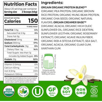 Proteína vegetal orgánica vegana orgain, sin lactosa, sin gluten, sin soya, sin OMG, ideal para batidos y mezclas