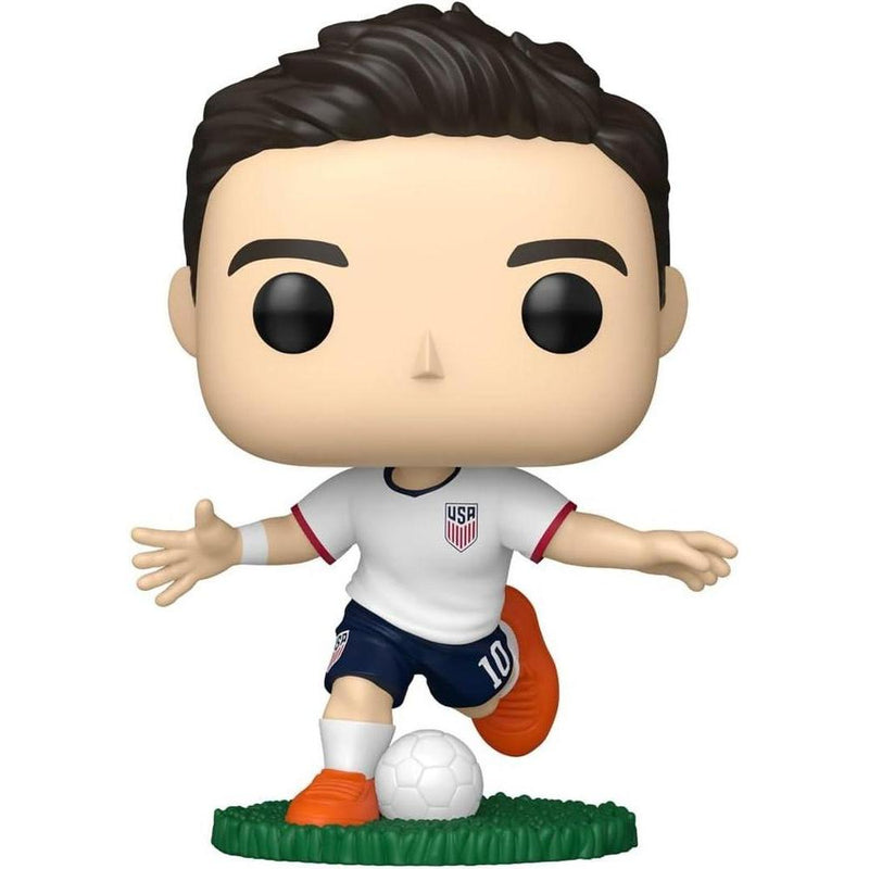 Funko Pop! Football: Christian Pulisic del equipo de fútbol masculino de Estados Unidos, figura de vinilo oficial coleccionable