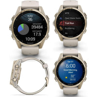 Garmin Fenix 8 Smartwatch Multideporte AMOLED Oro Suave Con Banda Gris Niebla Y Auriculares