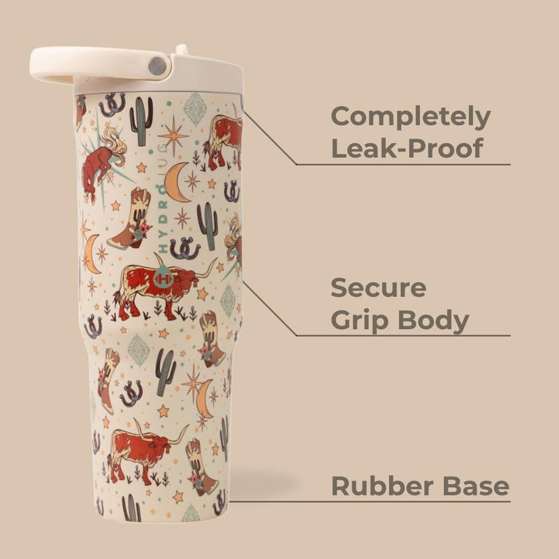 HydroJug Sport Botella inoxidable con popote, aislada al vacío, a prueba de fugas, diseño ergonómico, apta para lavavajillas, duradera