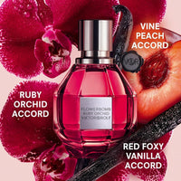 Viktor&Rolf Flowerbomb Ruby Orchid Eau de Parfum, perfume femenino floral y afrutado con vainilla y melocotón