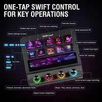 Teclado Macro y Controlador de Deck USB-C con Teclas Programables para Juegos y Streaming, Mezclador de Audio y Más