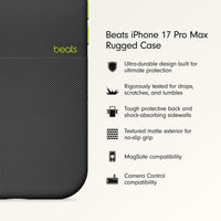 Funda resistente Beats para iPhone 17 Pro Max con MagSafe y Control de Cámara, probada contra caídas y arañazos