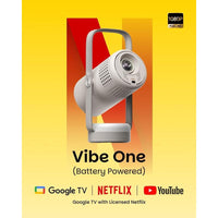 Proyector portátil inteligente XGIMI Vibe One 1080P con batería, Google TV con Netflix, sonido JBL, auto enfoque y corrección trapezoidal