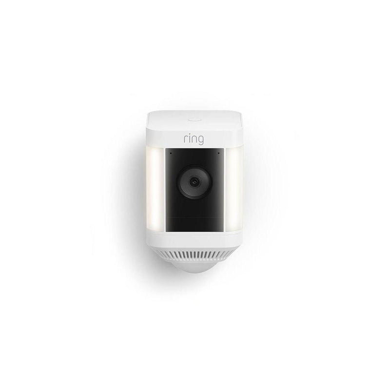 Cámara inalámbrica Ring Plus con luz de enfoque, video HD, comunicación bidireccional, visión nocturna y sirena de seguridad