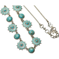 Collar de mujer elegante y moderno de Lucky Brand, con detalles de metal grabado y piedra de color