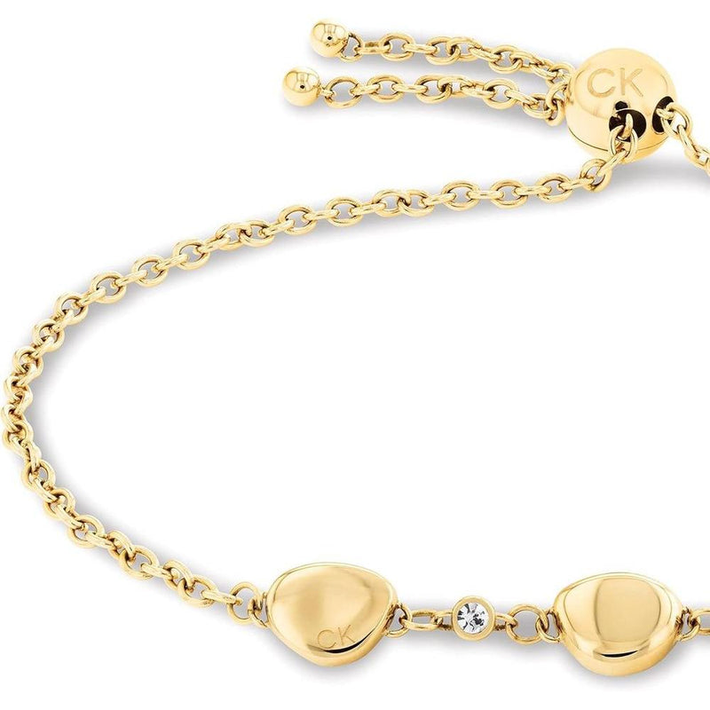 Pulsera de cadena de joyería para mujer de Calvin Klein, elegante y ajustable, con detalles en cristal