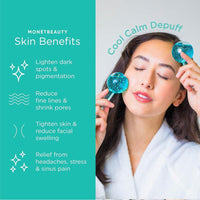 Globos de Hielo para la Cara, seguros para el congelador, eficaces en rutinas de belleza, rodillo facial para tensar piel y reducir hinchazón