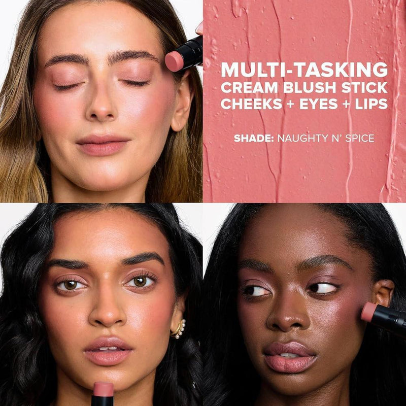 Rubor En Barra Nudestix Nudies 3 En 1 Para Mejillas, Ojos Y Labios Naughty N' Spice