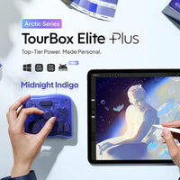 TOUR BOX Elite Plus, consola creativa Bluetooth programable para edición de fotos y videos, compatible con Procreate y Adobe