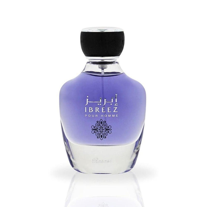 RASASI Ibreez Eau De Parfum Spray Perfume árabe de larga duración para hombres, notas cítricas, lavanda, bergamota