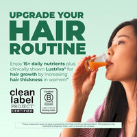 Multivitamínico líquido MaryRuth's con biotina para crecimiento del cabello, salud de uñas y piel con Lustriva