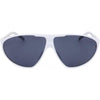 Tommy Hilfiger Gafas de sol ovaladas unisex con protección UV, diseño moderno en blanco y gris, estilo Tommy Jeans