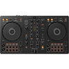 Pioneer DJ DDJ-FLX4 Controlador de 2 canales Rekordbox y Serato DJ con salida USB, integración de streaming, grafito