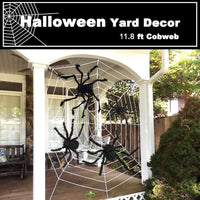 Juego de decoración de Halloween con arañas grandes, telarañas elásticas y más, ideal para un ambiente espeluznante