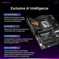 Tarjeta Madre ASUS ROG Strix Z890-H Gaming WiFi, PCIe 5.0, AI avanzado, DDR5, para Intel Core Ultra (Serie 2)