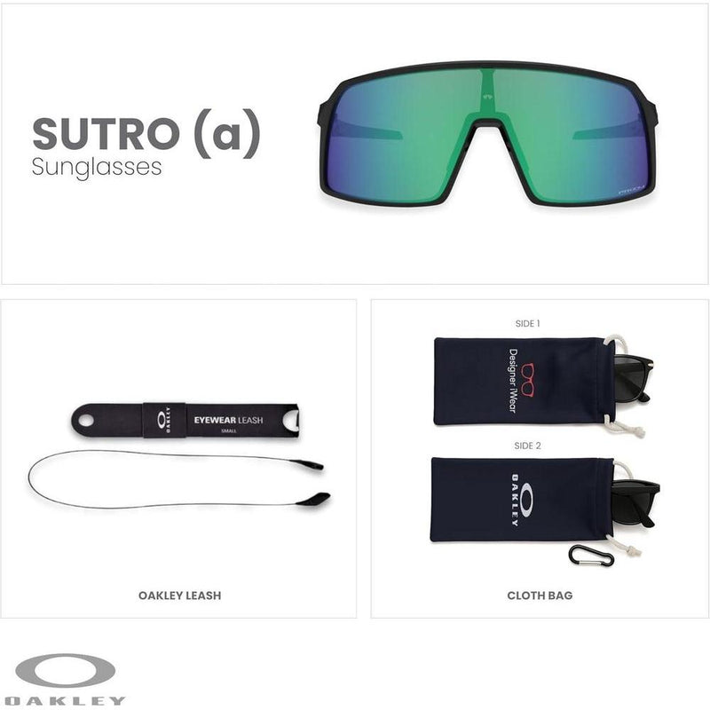 Lentes de sol Oakley Sutro (a) de protección para hombre, ajuste de puente bajo asiático, incluye accesorio