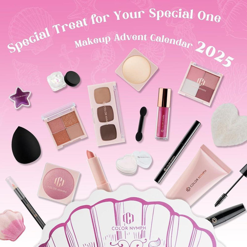 Calendario de Adviento de Maquillaje 2025, 24 Días de Sorpresas, Set de Regalo para Mujeres y Adolescentes