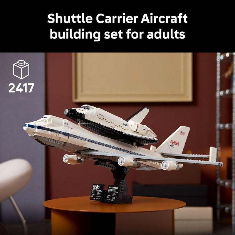 LEGO Icons Shuttle Carrier Aircraft - Juego de aviones para adultos, modelo de nave espacial, decoración y regalo